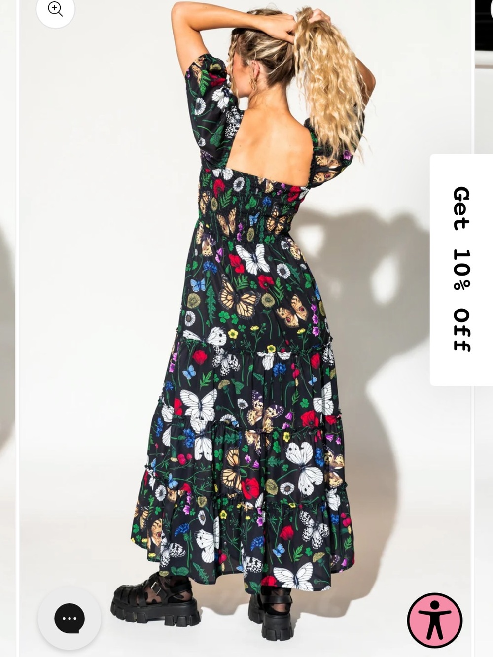 Dressed in LALA Black Floral & Butterfly Maxi Dress